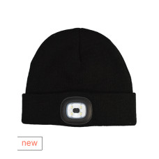 Cepure ar USB lādējamu LED apgaismojumu "printwear LED Beanie"